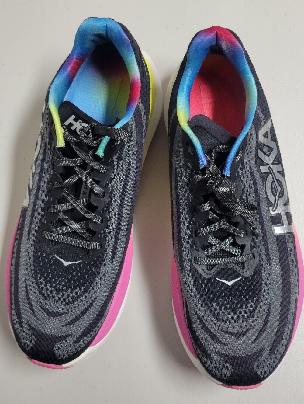 Hoka One One Mach X Black Multicolor Men's Athletic Sneakers  Shoes Size 10.5 D. - Picture 3 of 14